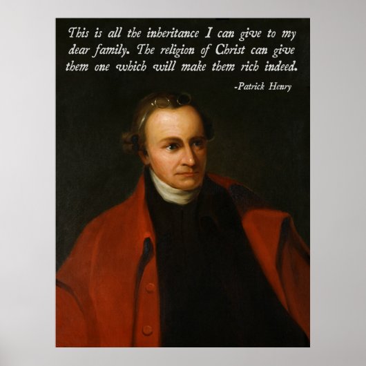 Patrick Henry Jesus Quote Poster (Voorkant)