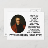 Patrick Henry Lamp over de toekomst Briefkaart (Voorkant / Achterkant)