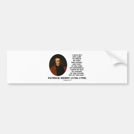 Patrick Henry Lamp over de toekomst Bumpersticker (Voorkant)