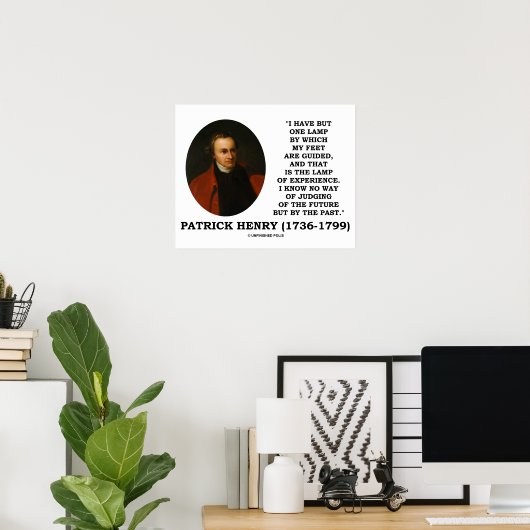 Patrick Henry Lamp over de toekomst Poster (Thuiskantoor)