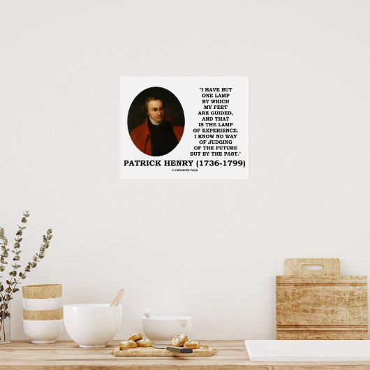 Patrick Henry Lamp over de toekomst Poster (Keuken)