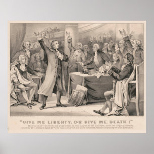 Patrick Henry Liberty of Death Speech Illustration Poster