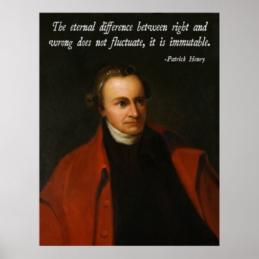 Patrick Henry Morality Poster (Voorkant)