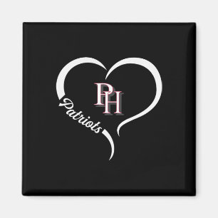 Patrick Henry Patriots Logo Half Heart Slogan Hs Magneet