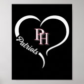 Patrick Henry Patriots Logo Half Heart Slogan Hs Poster (Voorkant)