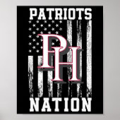 Patrick Henry Patriots Logo Nation Hs Poster (Voorkant)