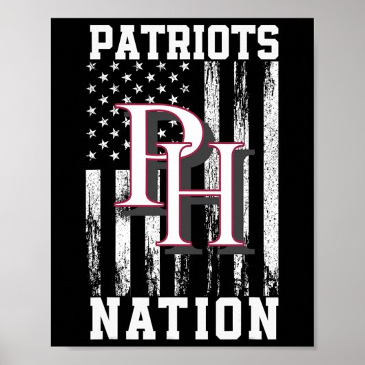 Patrick Henry Patriots Logo Nation Hs Poster (Voorkant)