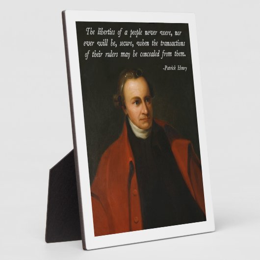 Patrick Henry Quote Fotoplaat (Zijkant)