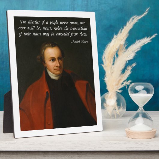 Patrick Henry Quote Fotoplaat (Zijkant)