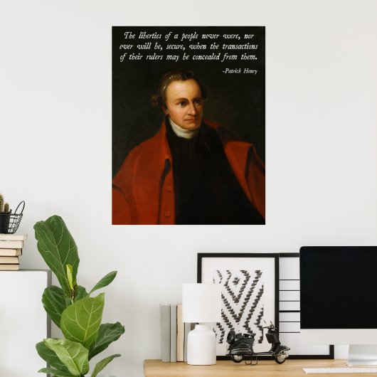 Patrick Henry Quote Poster (Thuiskantoor)
