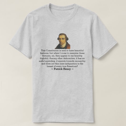 Patrick Henry Quote T-shirt (Design voorkant)