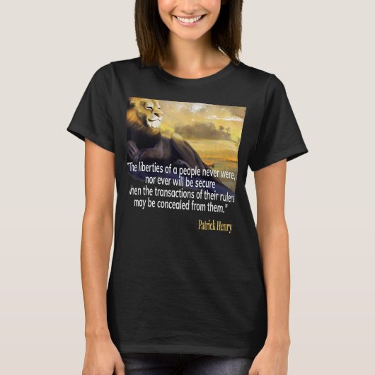 Patrick Henry quote T-shirt (Voorkant)