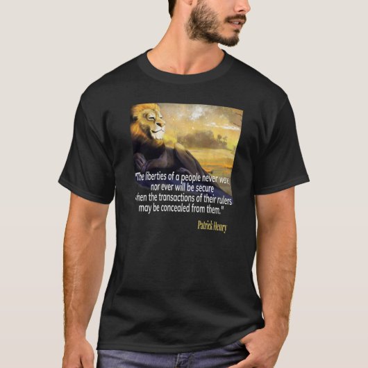 Patrick Henry quote T-shirt (Voorkant)