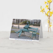 Patrick Kavenagh Ierse dichter, Lifesize Sculpture Kaart (Gele Bloem)