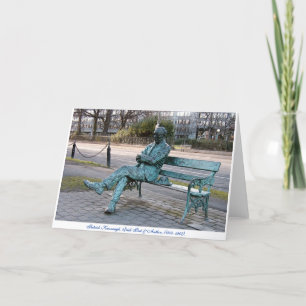 Patrick Kavenagh Ierse dichter, Lifesize Sculpture Kaart