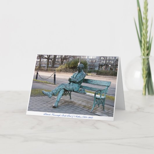 Patrick Kavenagh Ierse dichter, Lifesize Sculpture Kaart (Voorkant)