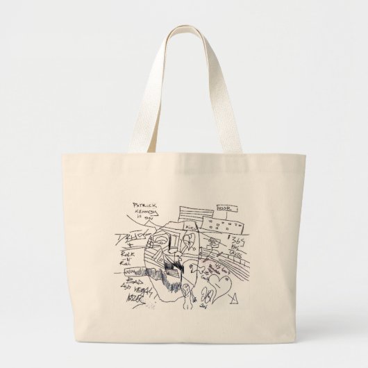 patrick kennedy print grote tote bag (Voorkant)