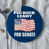PATRICK LEAHY VOOR SENATE RONDE BUTTON 6,0 CM (In situ)