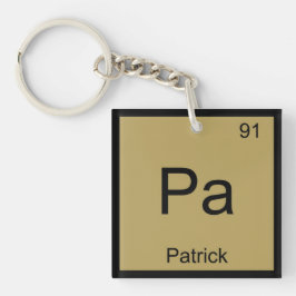 Patrick Naam Chemie Element Periodiek Systeem Sleutelhanger
