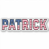 Patrick Name Vorname USA Sticker Stickerset (Voorkant)