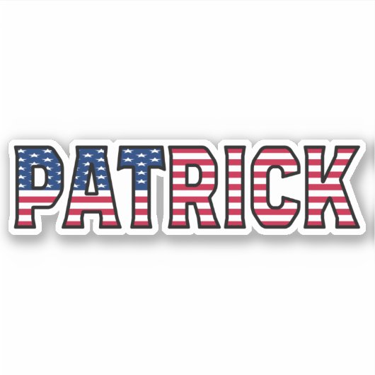 Patrick Name Vorname USA Sticker Stickerset (Voorkant)