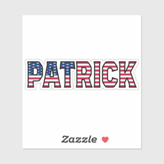 Patrick Name Vorname USA Sticker Stickerset (Vel)