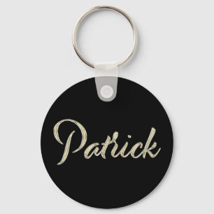 Patrick Name whitegold Button Schlüsselanhänger Sleutelhanger