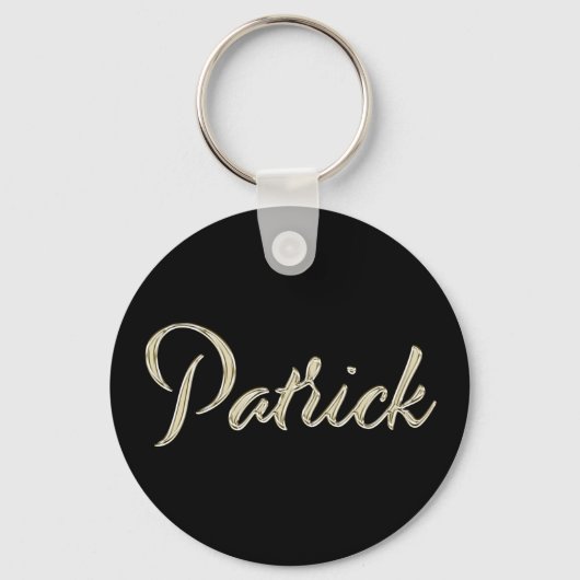 Patrick Name whitegold Button Schlüsselanhänger Sleutelhanger (Voorkant)