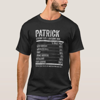 Patrick Nutrition Persoonlijke benaming Funny Name T-shirt