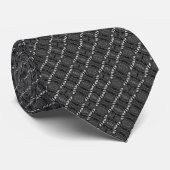 Patrick  Onyx Viool Foulard Satijn Stropdas (Opgerold)