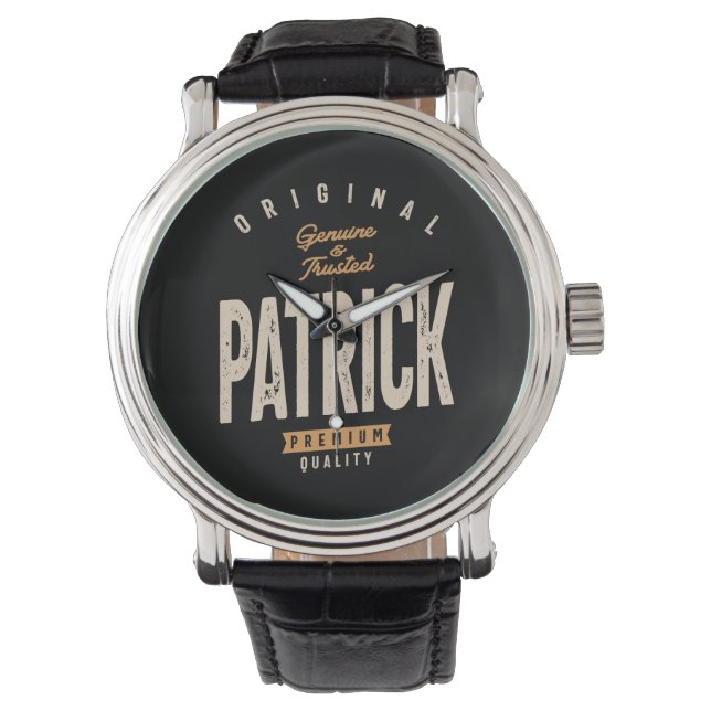 Patrick Personalized Name - Funny Patrick Horloge (Voorkant)
