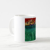 Patrick Ranch, Chico, CA (rood en groen) Koffiemok (Voorkant links)