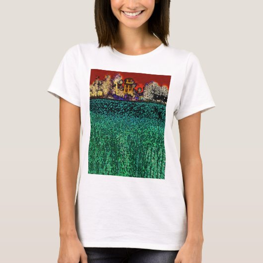 Patrick Ranch, Chico, CA (rood en groen) T-shirt (Voorkant)