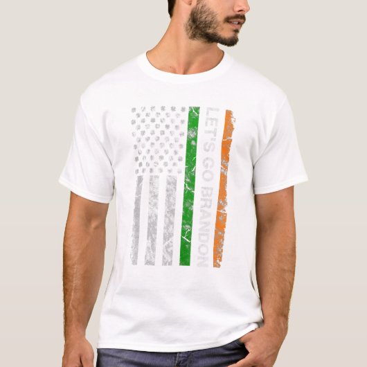 Patrick s Day USA Flag Irish T-shirt (Voorkant)