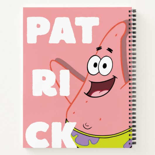 Patrick Star Geïnspireerd Notitieboek (Achterkant)