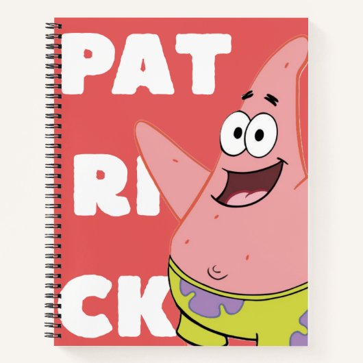 Patrick Star Geïnspireerd Notitieboek (Voorkant)