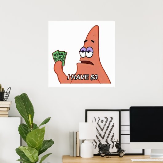 patrick star meme poster (Thuiskantoor)