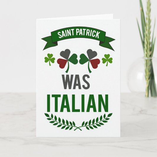 Patrick Was Italiaanse Grappige Kaart (Voorkant)