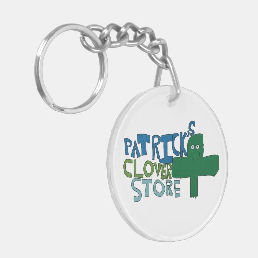 Patrick's Clover Store Logo Sleutelhanger (Voorkant Links)