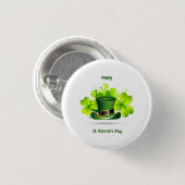 Patrick's Day Classic Ronde Button 3,2 Cm (Voorkant /achterkant)