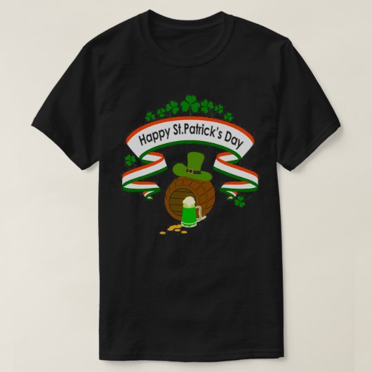 patricks day drink t-shirt (Design voorkant)