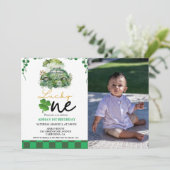 Patrick's Day Eerste Verjaardagsfeest Lucky One Pa Kaart (Staand voorkant)