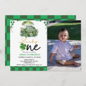 Patrick's Day Eerste Verjaardagsfeest Lucky One Pa Kaart (Voorkant / Achterkant)