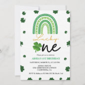 Patrick's Day Eerste Verjaardagsfeest Lucky One Pa Kaart (Voorkant)
