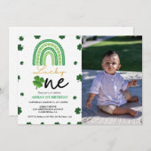 Patrick's Day Eerste Verjaardagsfeest Lucky One Pa Kaart (Voorkant / Achterkant)