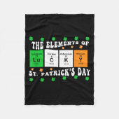 Patricks Day Funny Elements Of Lucky Periodic Tabl Fleece Deken (Voorkant)