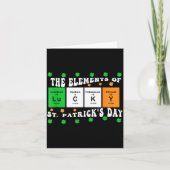 Patricks Day Funny Elements Of Lucky Periodic Tabl Kaart (Voorkant)