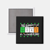 Patricks Day Funny Elements Of Lucky Periodic Tabl Magneet (Voorkant / Achterkant)