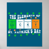 Patricks Day Funny Elements Of Lucky Periodic Tabl Poster (Voorkant)