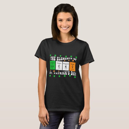 Patricks Day Funny Elements Of Lucky Periodic Tabl T-shirt (Voorkant volledig)